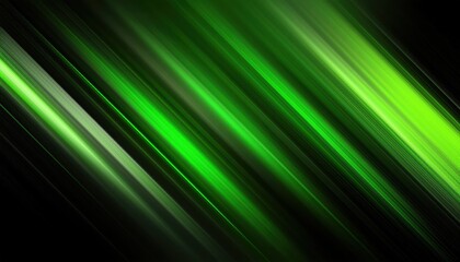 Wall Mural - vivid neon green diagonal light streaks on dark textured abstract background for tech wallpaper or g