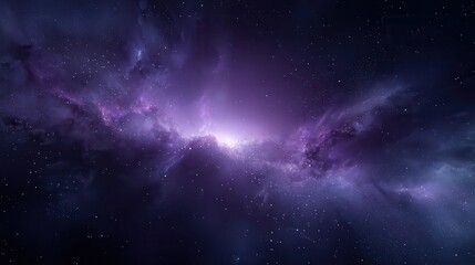 futuristic dark space scene, purple nebula on the sides, dark centre, sci-fi trading and ai theme, v