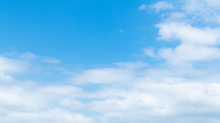 Wall Mural - background of blue sky with big white cloud