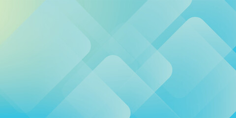 Wall Mural - Minimal abstract background. Banner design with blue and green color gradation. Colorful and creative design.