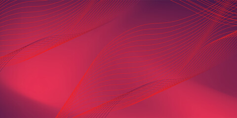 Abstract background consisting of curved lines and waves on a dark purple background. These lines are gradient vector eps10