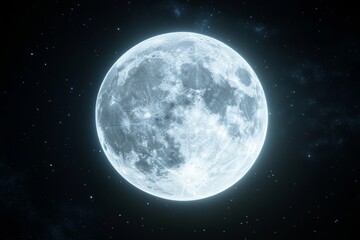 Wall Mural - full moon in a starry night sky