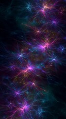 Wall Mural - Vibrant Purple Pink And Blue Cosmic Nebula Galaxy