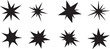 © ThE MHM - Black starburst explosion shapes on white background vector