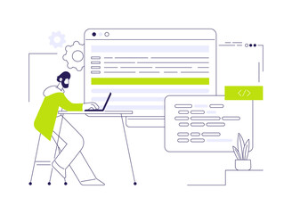 Software development tools abstract concept vector illustration.