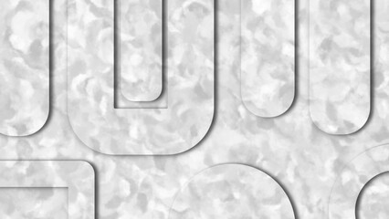 White abstract background with soft geometric cutout shapes