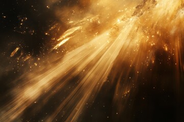 Wall Mural - dynamic motion blur depicts a fly through in cosmic space with radiant energy beams, fly in space mo