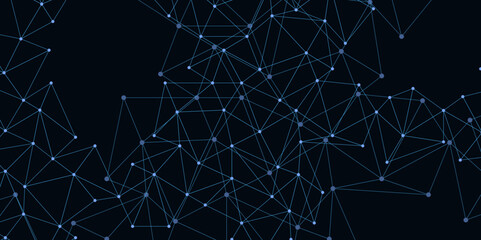 Wall Mural - abstract polygons plexus vector background, digital data visualization. network geometry background.