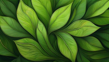 abstract green leaf design as carpet texture