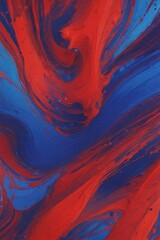 Wall Mural - Swirling red and blue abstract paint textures , color, hue