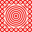 © funkyplayer - 632 N    .epsSeamless pattern. Circles ornament. Rings background. Simple shapes wallpaper. Dots motif. Geometrical backdrop. Circle shapes digital paper. Ring figures web designing. Ethnic textile pr