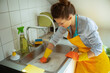© Alliance - Scrubbing a Potentially Clogged Sink
