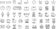 © Authentic - Summer & Beach Fun: Black and White Icon and Design Set