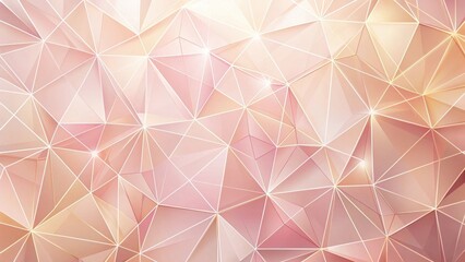 Wall Mural - Abstract Pink and Gold Geometric Low Poly Background Design Featuring Interlocking Triangles with Subtle Highlights