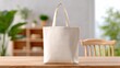 © TE - Bright close-up of eco-friendly shopping bag sustainable home product photography