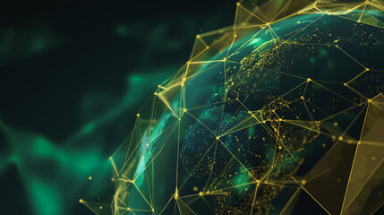 Wall Mural - background network points earth's surface wave background abstract digital wave background informati