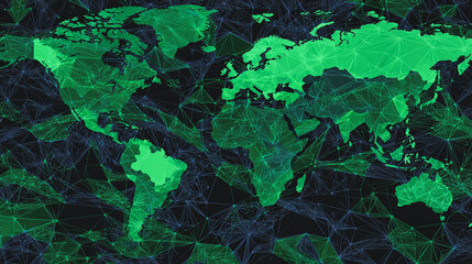 Wall Mural - background network points earth's surface wave background abstract digital wave background informati
