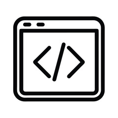 Javascript Icon Outline Vector Illustration
