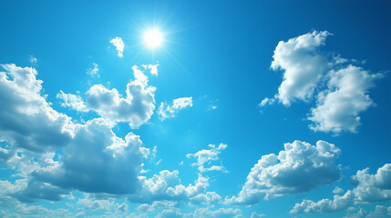 Wall Mural - blue sky with white cloud background. white cloud with blue sky background