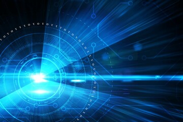 Wall Mural - Blue technology background
