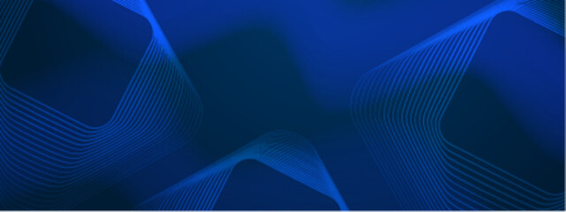 Wall Mural - abstract blue curved lines form shapes. suitable for backgrounds, futuristic designs, technology con