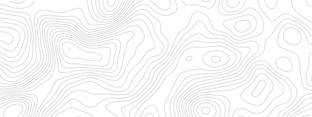 Wall Mural - Modern Geometric Map Design Incorporating Topographical Lines, Sea Maps, and Mounted Area Spaces for a Clean White Background
