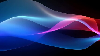 Wall Mural - abstract video concept with vibrant, flowing light waves in blue and red hues. dynamic, low-angle vi