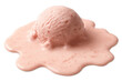 © Michael - Strawberry ice cream melting, dripping creamy pink liquid, revealing summer sweetness against transparent surface