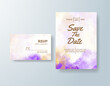 © REZI - Wedding invitation with abstract watercolor background