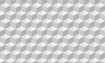 Wall Mural - monochrome 3d cube seamless pattern. vector repeating texture.