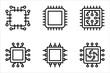 © Ainul - processor icon set, micro chip processor icon vector element design template web, vector illustration on white background