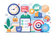 © fatman - Explore effective time management and development strategies through visual concepts illustrating organization, prioritization, and goal setting techniques