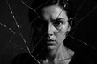 © Yash - Broken mirror portrait, woman emotional mental health, artistic psychological concept