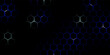 © LATIFAH - Hexagonal cyberspace blue background. Hexagon grid tech pattern.