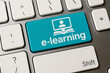 © DailyStock - Teal e learning key on a computer keyboard e-learning technology