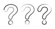© Aamir Gfx - Question mark sign or symbol set with three different strokes