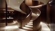 © Jaaabz - Modern, elegant, spiral staircase in a luxurious building.  Smooth, curved lines and warm lighting create a sophisticated ambiance