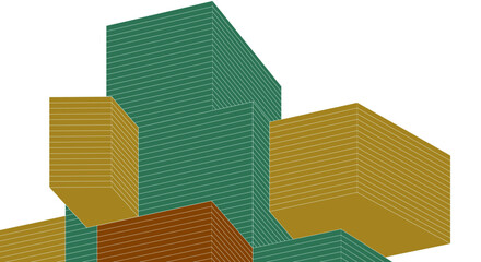 Wall Mural - abstract modern architecture 3d rendering