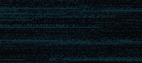 Abstract lines and dots background. Glitch noise effect. Vector illustration