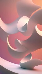 Wall Mural - shape gently expands and contracts the matte surface