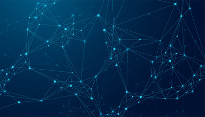 Wall Mural - abstract tech network connection dots. digital technology and big data analysis background. white ba