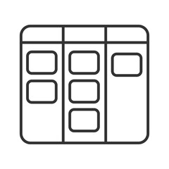 Wall Mural - kanban flowchart linear icon. board with notes icon. workflow management. work in progress. schedule