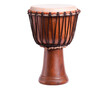 © Alice a. - Djembe drum wooden percussion instrument isolated on transparency background traditional African music hand carved cultural rhythmic vibrant vertical studio