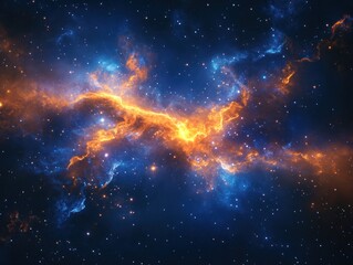 Wall Mural - Colorful space nebula
