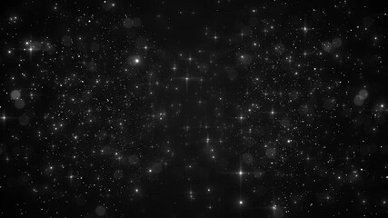 Wall Mural - silver particles shining stars dust particles fly in slow motion in the air bokeh glitter awards glittering fly flickering . Party celebration rays. Birthday, Anniversary, new year, event, Christmas