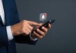 © UniDesign by Sonjib - Man using smartphone with notification bell icon display