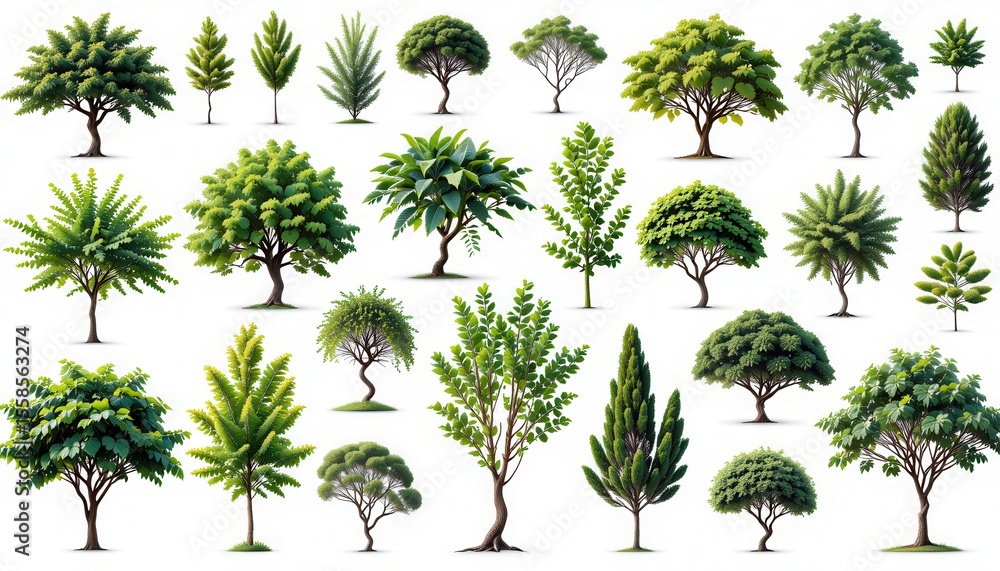 Diverse Collection of Various Tree Types for Nature and Environmental ...