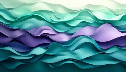 Wall Mural - subtle lavender to seafoam green gradient with gentle wave texture for elegant minimalist design