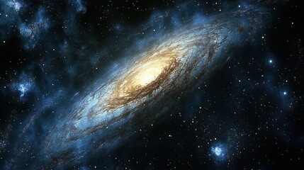Wall Mural - Spiral galaxy in vast space