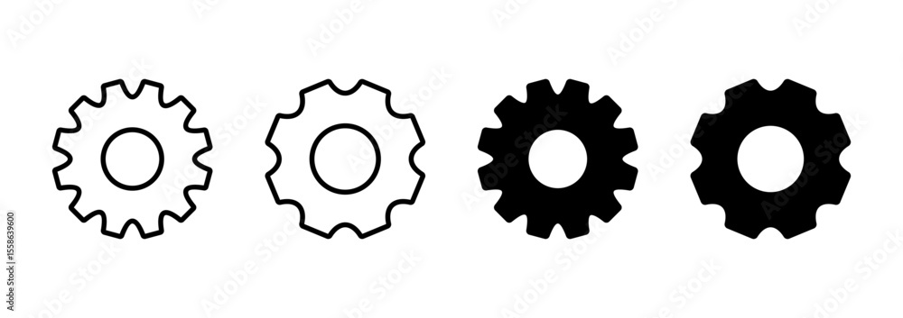 Cogs Signs Setting icon vector. Cog sign and symbol. Gear Sign Stock Vector ...